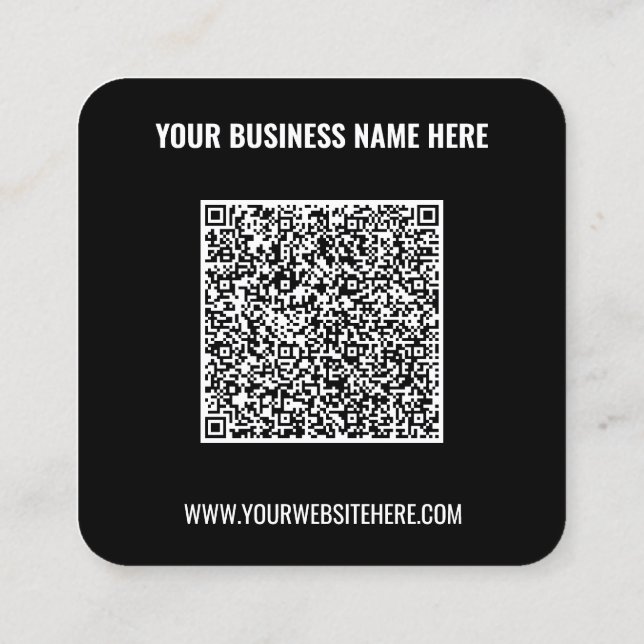 Cuadrada Su tarjeta de visita de texto de análisis de códig (Reverso)