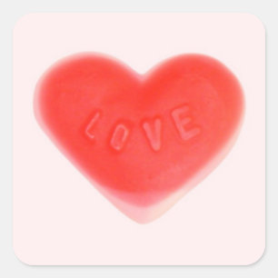 Cuadrada Sweet Heart Pink pegatina cuadrado