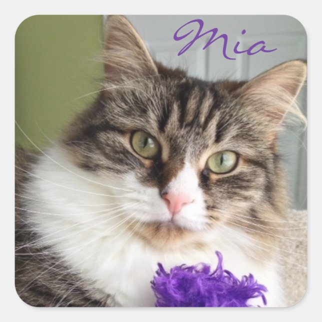 Cuadrada Sweet Mia Pegatina (Anverso)