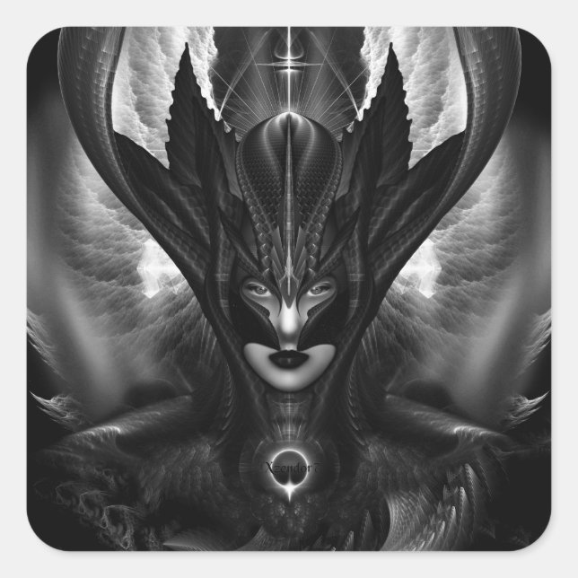 Cuadrada Taidushan Sai TOT Pegatina de BlackSun Square (Anverso)