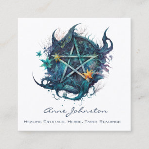 Cuadrada Tarjeta de visita acuática Pentagram Square