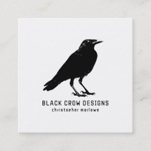 Cuadrada Tarjeta de visita Black Crow