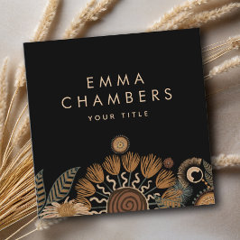 Cuadrada Tarjeta de visita Boho Floral