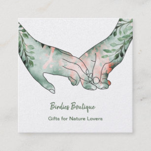 Cuadrada Tarjeta de visita Boho Hands Square