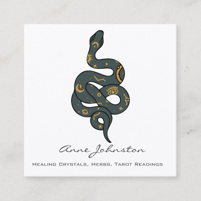 Cuadrada Tarjeta de visita Celestial Snake Square (Anverso)