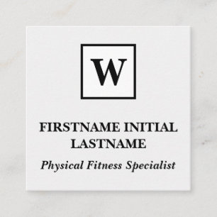 Cuadrada Tarjeta de visita clásica especializada en fitness