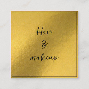 Cuadrada Tarjeta de visita con fondo dorado