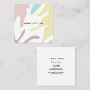 Cuadrada Tarjeta de visita con un fondo moderno.