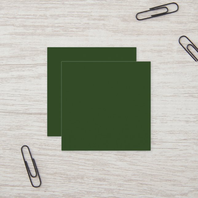 Cuadrada Tarjeta de visita Dark Forest Green Square (Anverso/Reverso In Situ)