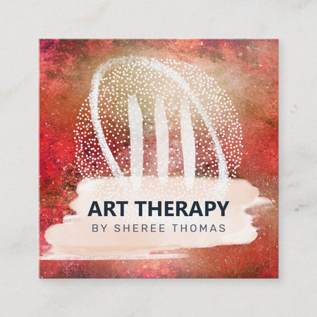 Cuadrada Tarjeta de visita de Art Therapy Meditation Square (Anverso)