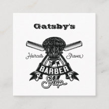 Tarjeta de visita de barbero vintage / estilista d