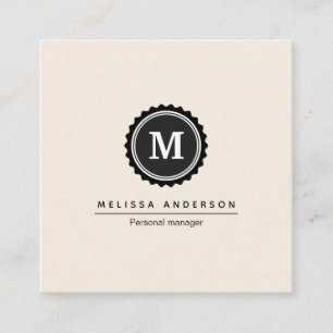 Cuadrada Tarjeta de visita de estilo sencillo.