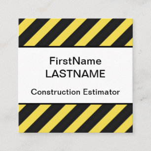 Cuadrada Tarjeta de visita de estimador de construcción mín