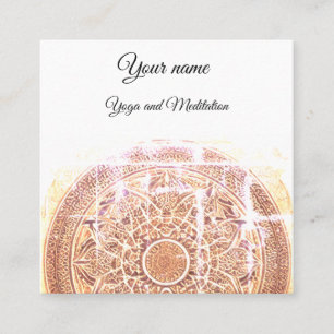 Cuadrada Tarjeta de visita de estudio de yoga