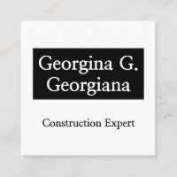 Tarjeta de visita de experto en construcción simpl