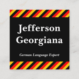 Cuadrada Tarjeta de visita de experto en idioma alemán