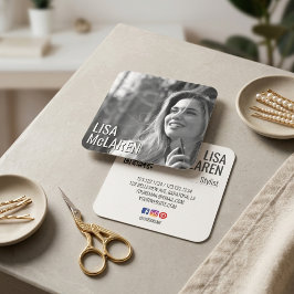 Cuadrada Tarjeta de visita de foto minimalista moderna con 