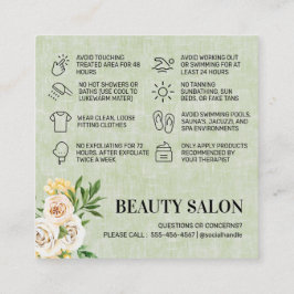 Cuadrada Tarjeta de visita de la Plaza de la Terapia de Wax