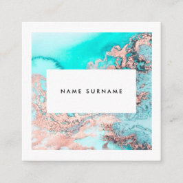 Cuadrada Tarjeta de visita de mármol del cuadrado de la