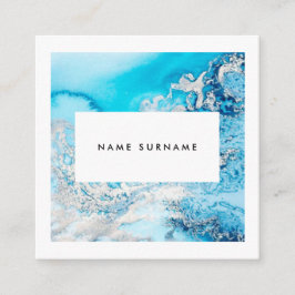 Cuadrada Tarjeta de visita de mármol del cuadrado de la