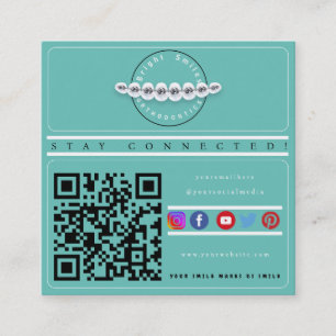 Cuadrada Tarjeta de visita de medios sociales conectada