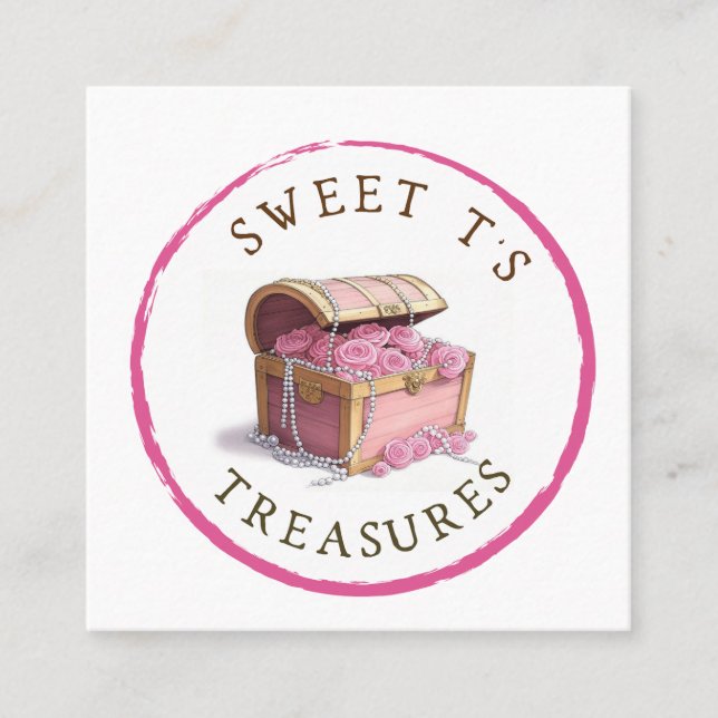 Cuadrada tarjeta de visita de personalizado (Anverso)