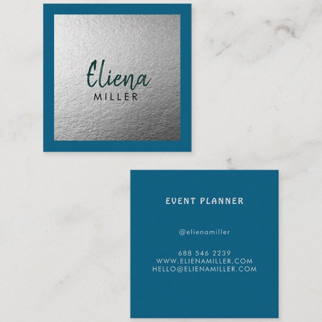 Cuadrada Tarjeta de visita de planificador de eventos | Mod (Subido por el creador)