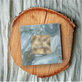 Cuadrada Tarjeta de visita de purpurina de  de moda de lujo