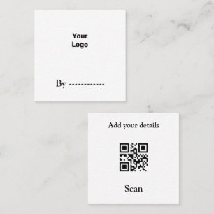 Cuadrada Tarjeta de visita de Salon añada su logotipo Q R n