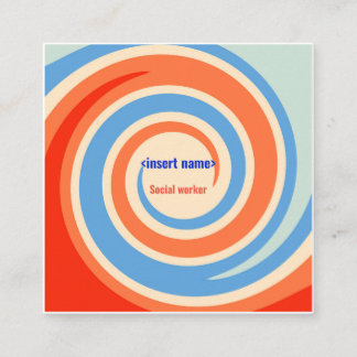 Cuadrada Tarjeta de visita de trabajador social