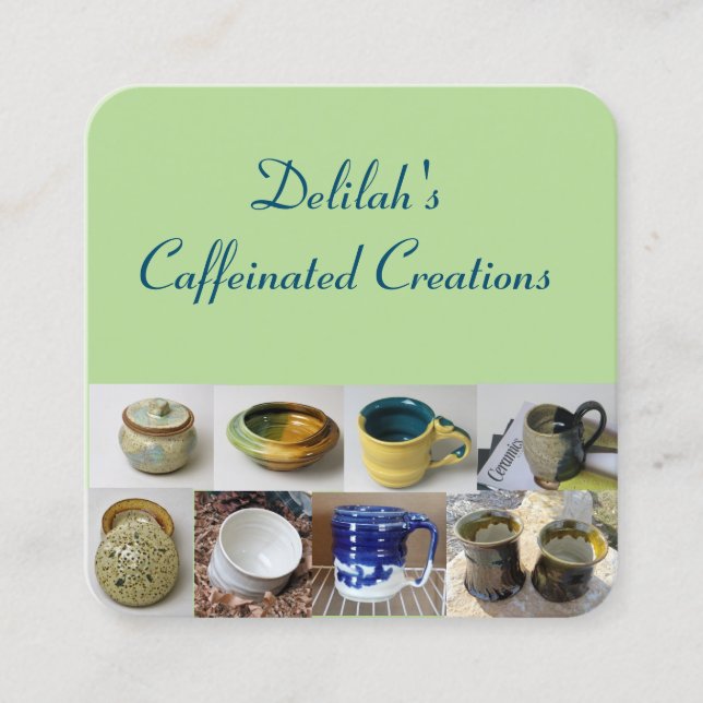 Cuadrada Tarjeta de visita del artista (Anverso)