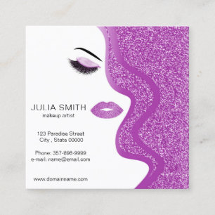 Cuadrada Tarjeta de visita del artista de maquillaje con