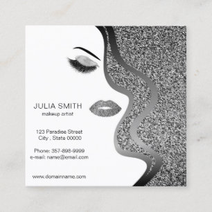Cuadrada Tarjeta de visita del artista de maquillaje con