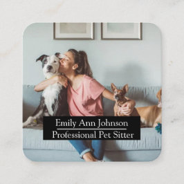 Cuadrada Tarjeta de visita del Mascota de personalizable Si