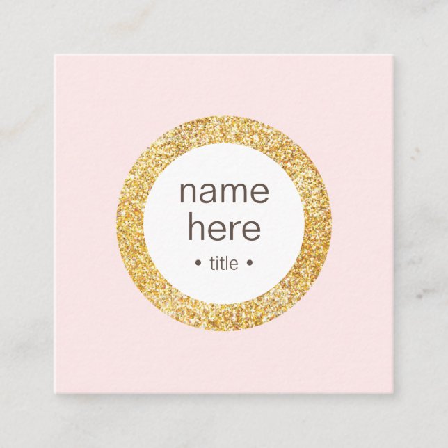 Cuadrada Tarjeta de visita elegante del cuadrado del (Anverso)