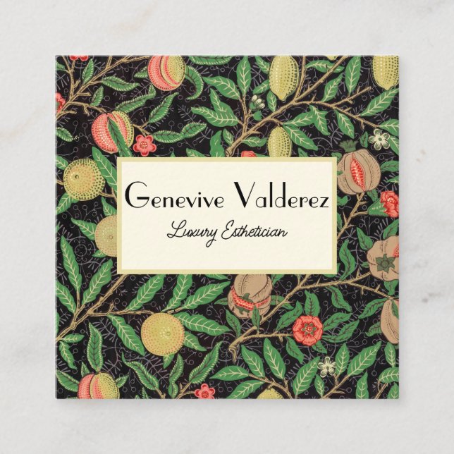 Cuadrada Tarjeta de visita estética, Hairstylist,Hairdresse (Anverso)