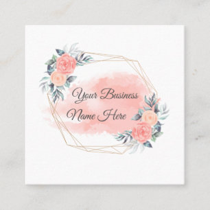 Cuadrada tarjeta de visita floral