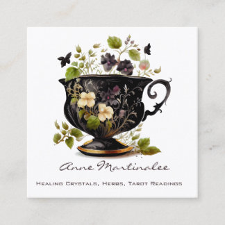 Cuadrada Tarjeta de visita Floral Vintage Teacup Square