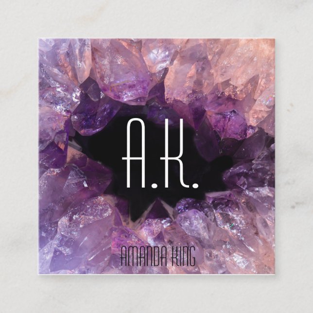 Cuadrada tarjeta de visita geodésica (Anverso)