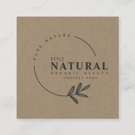 Cuadrada Tarjeta de visita Leaf Organic Beauty Square