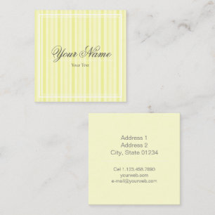 Cuadrada Tarjeta de Visita - Líneas - Amarillo