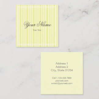 Cuadrada Tarjeta de visita - Líneas - Amarillo
