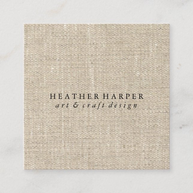 Cuadrada Tarjeta de visita - lona (Anverso)