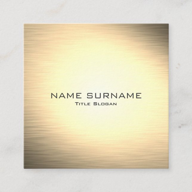 Cuadrada Tarjeta de visita metálica moderna del estilo del (Anverso)