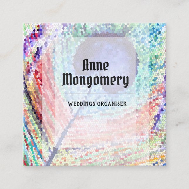 Cuadrada Tarjeta de visita mínima Art Square (Anverso)