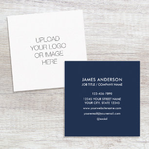 Cuadrada Tarjeta de visita minimalista con logotipo persona