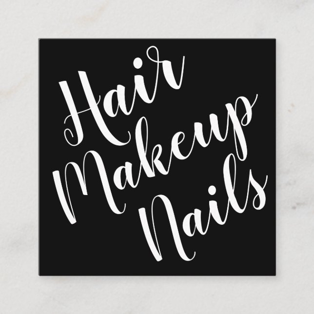 Cuadrada Tarjeta de visita minimalista elegante del artista (Anverso)