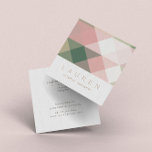 Cuadrada Tarjeta de visita Minimalista moderna Geométrica P<br><div class="desc">Patrón geométrico pastel moderno con una paleta de colores suaves y un guión elegante para una colección moderna de útiles de oficina. Visita nuestra tienda para ver más artículos que coincidan.</div>