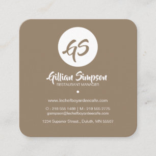 Cuadrada Tarjeta de visita moderna bonita del estampado de