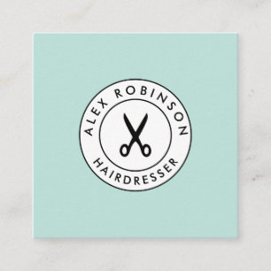 Cuadrada Tarjeta de visita moderna retra del cuadrado del